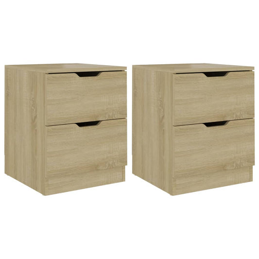 vidaXL Bedside Cabinets 2 pcs Sonoma Oak 40x40x50 cm Engineered Wood