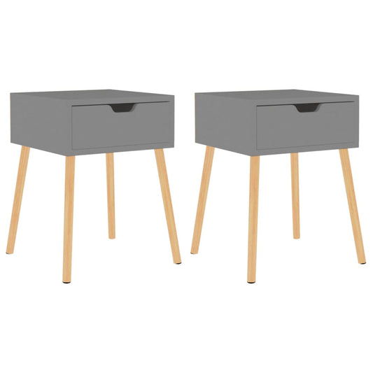vidaXL Bedside Cabinets 2 pcs Grey 40x40x56 cm Engineered Wood
