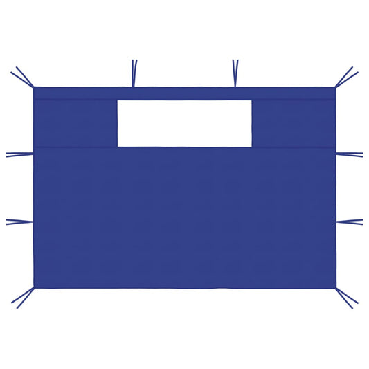 3070418 vidaXL Gazebo Sidewalls with Windows 2 pcs Blue (315307)
