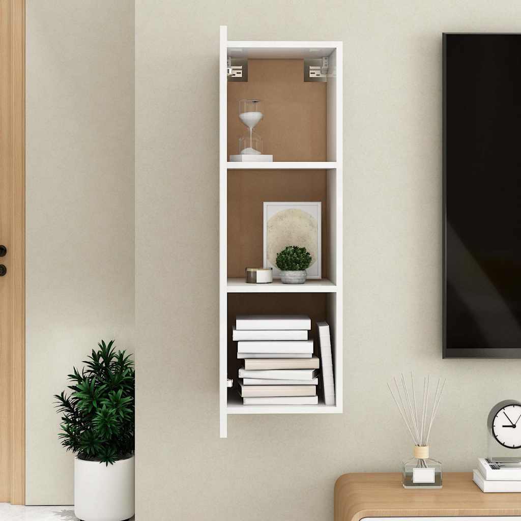 vidaXL TV Cabinet | White | Engineered wood | Medium | TV Cabinet | Rectangular