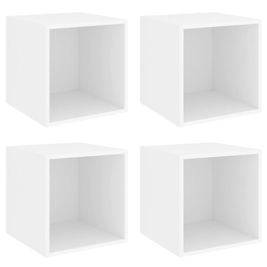 vidaXL Wall Cabinets 4 pcs White 37x37x37 cm Engineered Wood