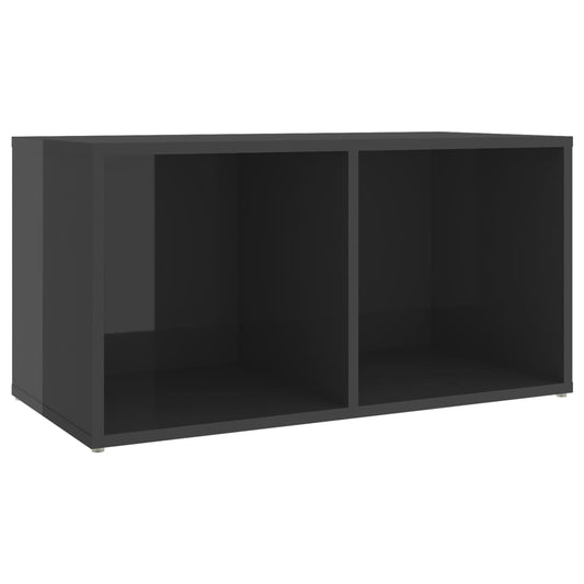 805533 vidaXL TV Cabinet High Gloss Grey 72x35x36,5 cm Engineered Wood