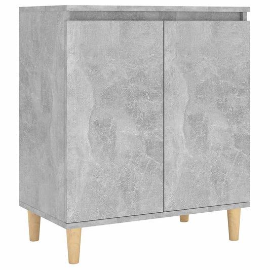 vidaXL Sideboard&Solid Wood Legs Concrete Grey 60x35x70 cm