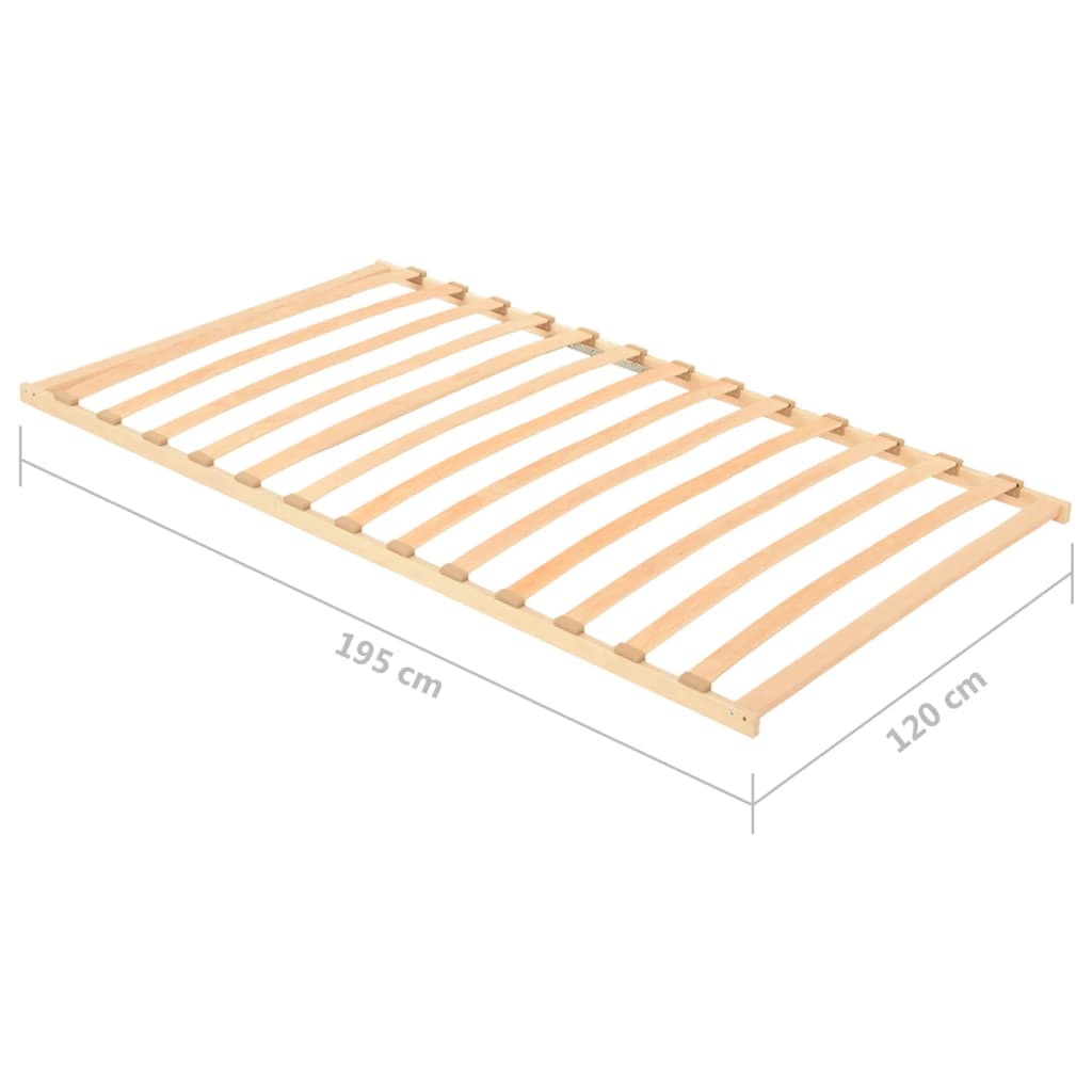 vidaXL Slatted Bed without Mattress Base with 13 Slats 120x200cm