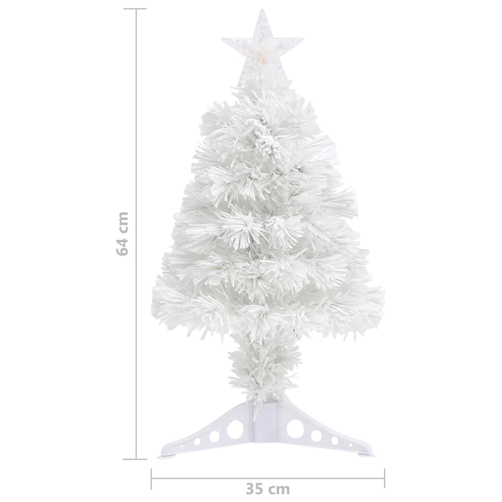 vidaXL Artificial Christmas Tree | White | PVC | Small | Decorative Inlays