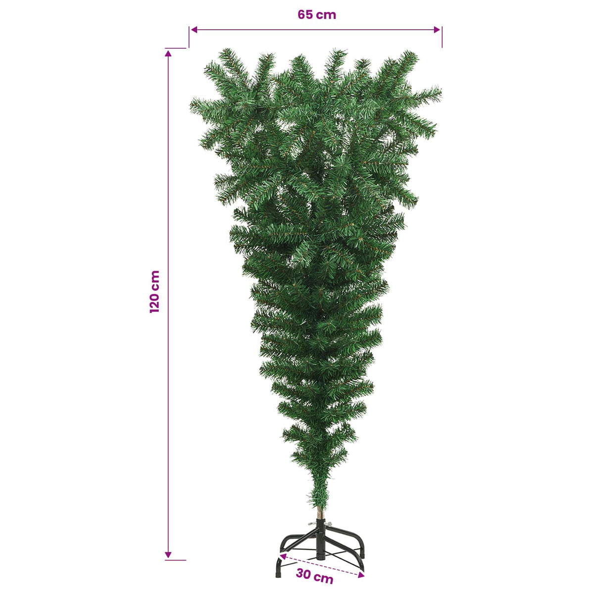vidaXL Christmas trees PVC, Steel Green