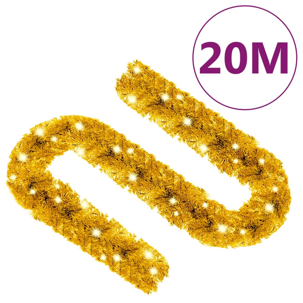 vidaXL Garland | Gold | PVC | 20 meters | Garland | Other | Traditional