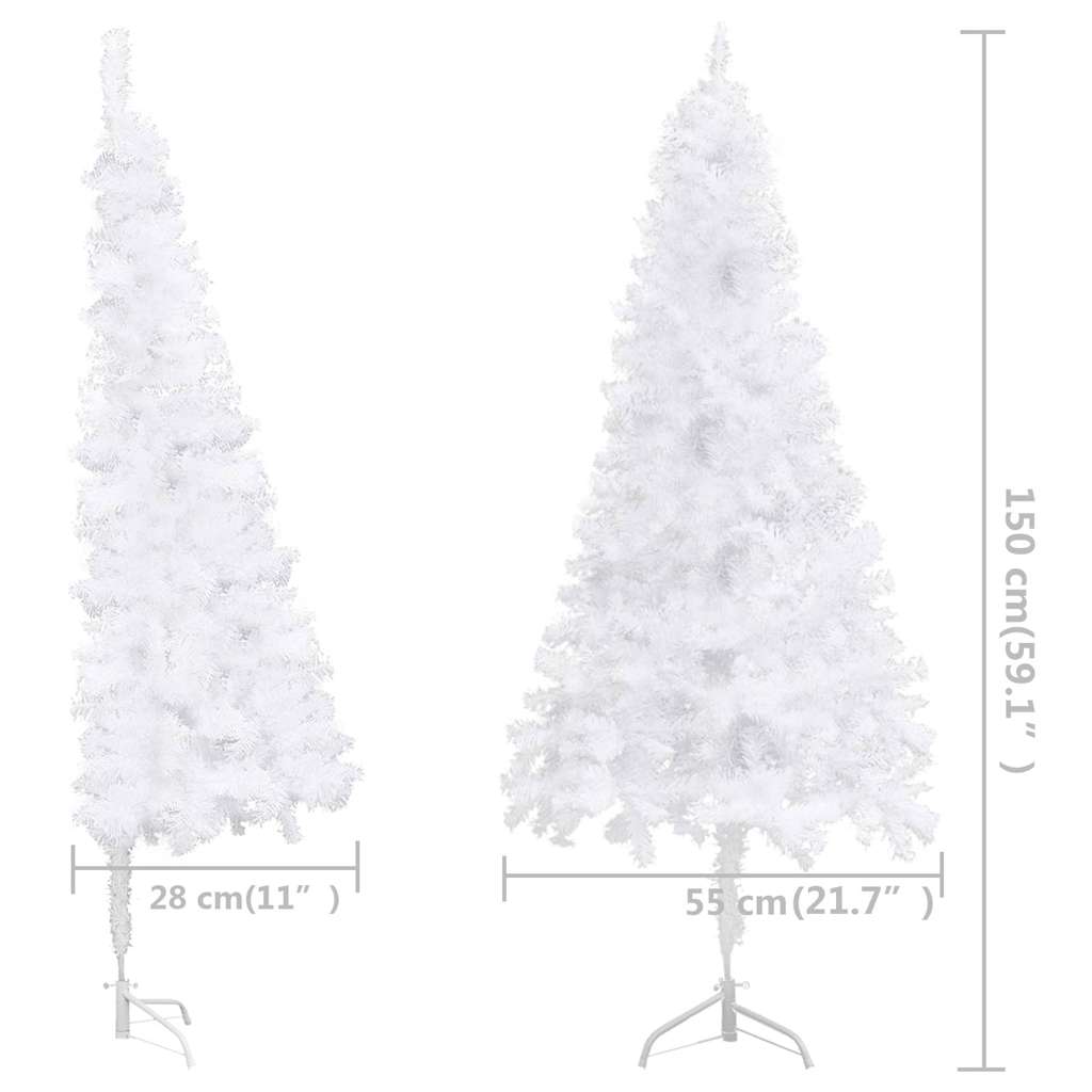 vidaXL Artificial Christmas trees PVC, Steel White