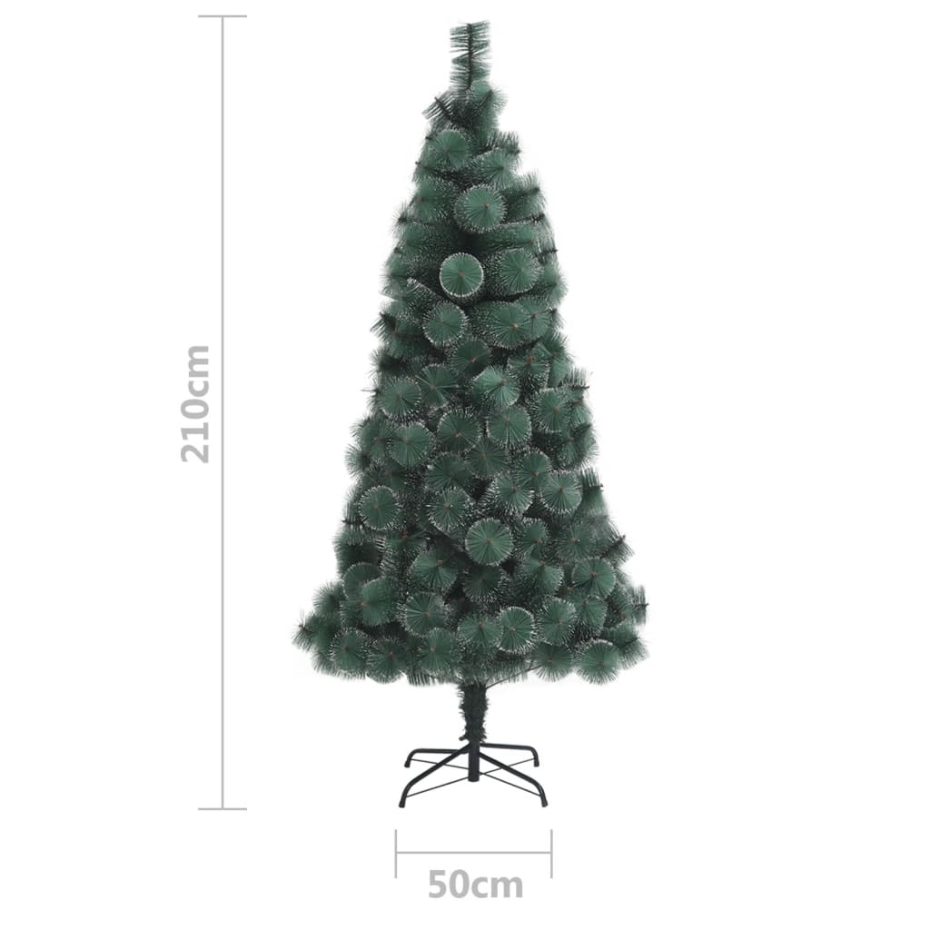 328485 vidaXL Artificial Christmas Tree with Stand Green 210 cm PET