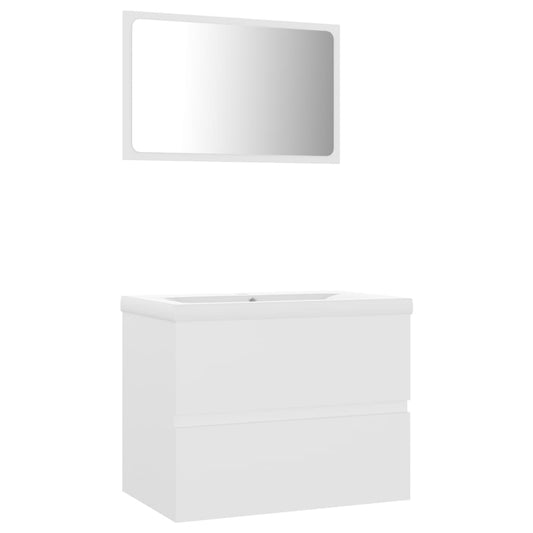 vidaXL Bathroom Furniture Set | White | Engineered wood | Medium