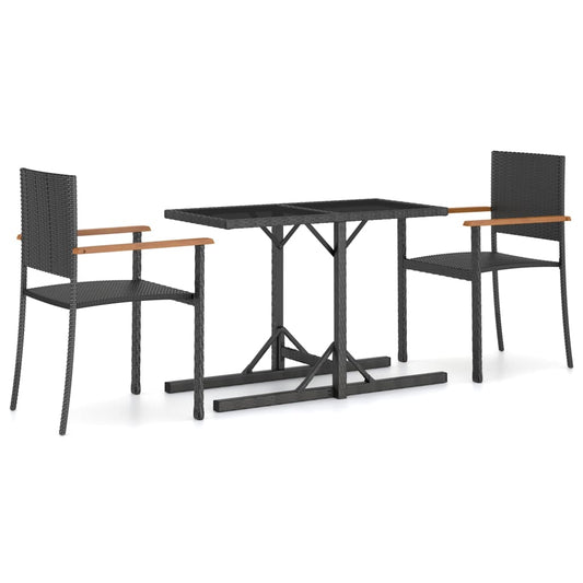 vidaXL Dining Set | Black, Brown