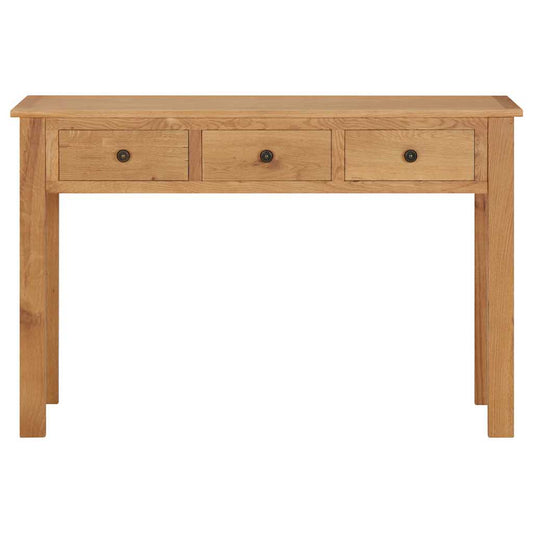 327437 vidaXL Dressing Table 110x40x75 cm Solid Oak Wood