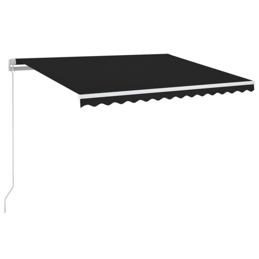 vidaXL Manual Retractable Awning with LED 350x250 cm Anthracite