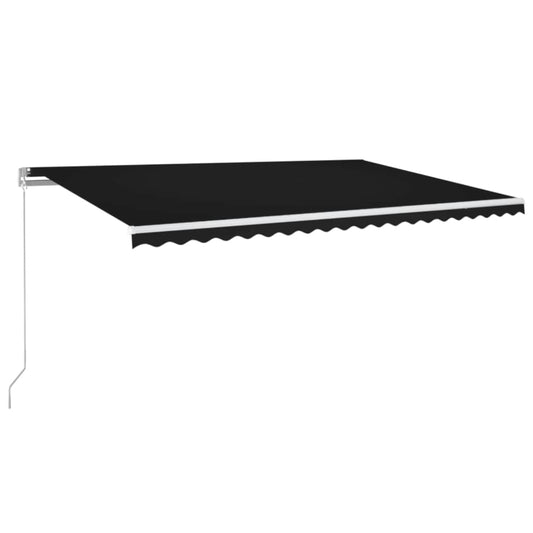 vidaXL Manual Retractable Awning 500x350 cm Anthracite