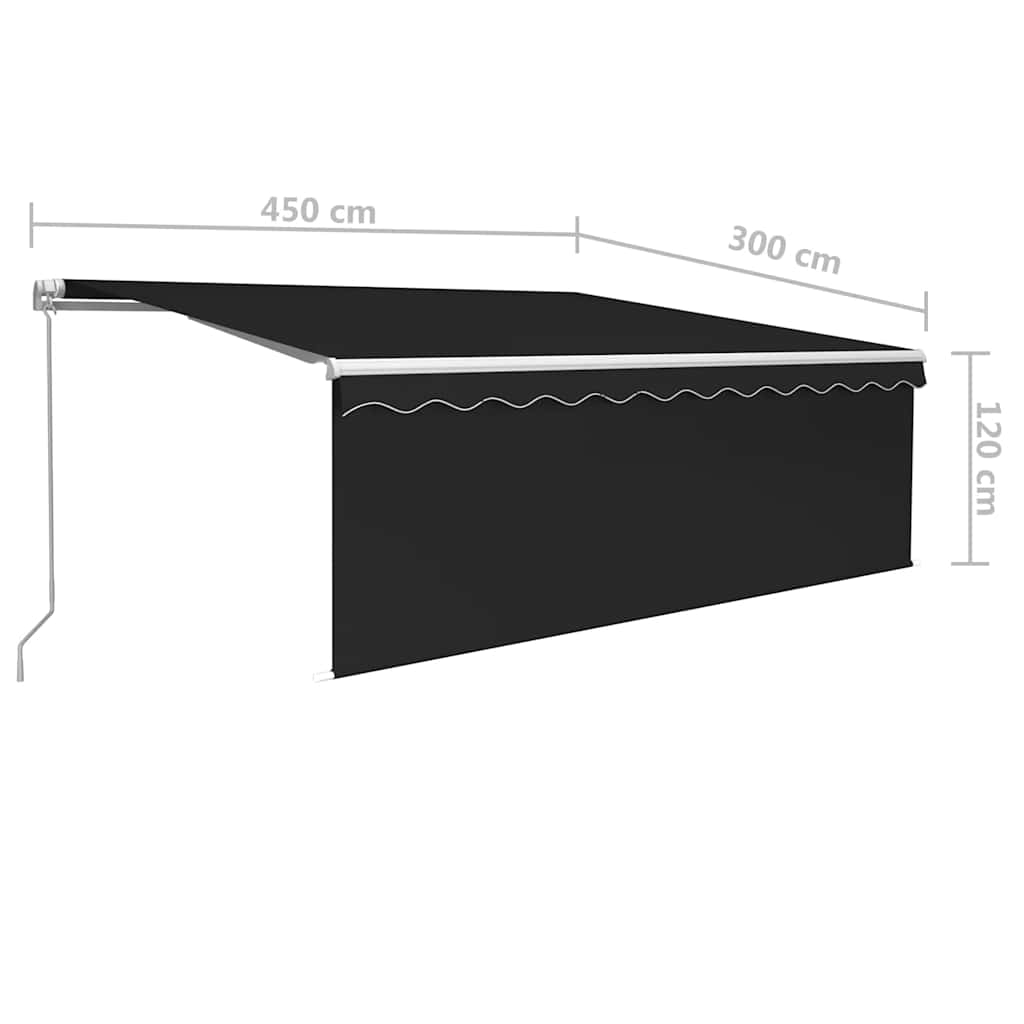 vidaXL Retractable Awning | Anthracite