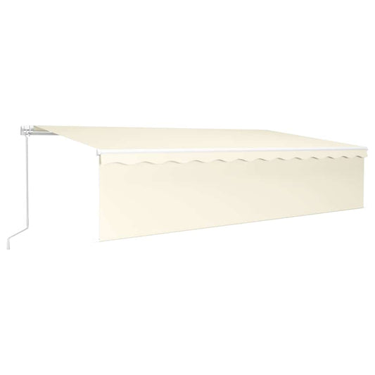 vidaXL Manual Retractable Awning with Blind 6x3m Cream