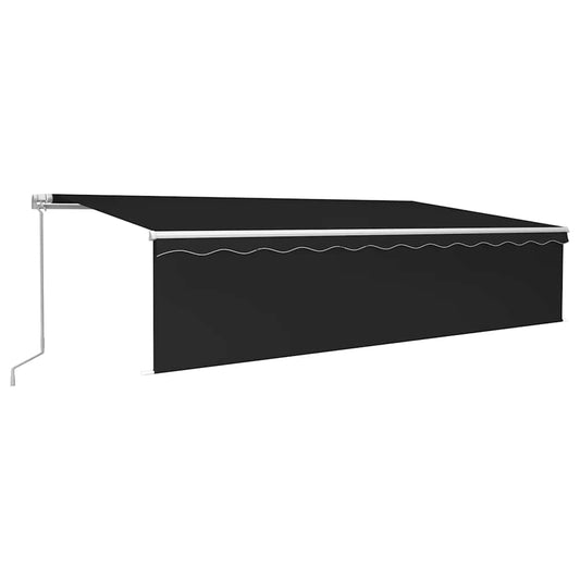 vidaXL Manual Retractable Awning with Blind 6x3m Anthracite