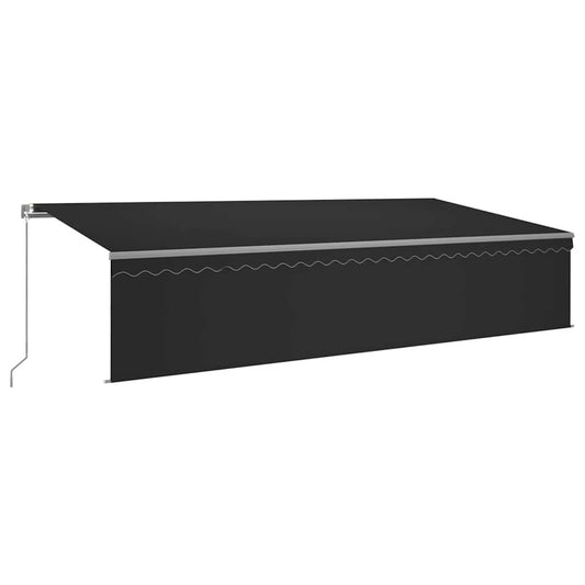 vidaXL Manual Retractable Awning with Blind 6x3m Anthracite