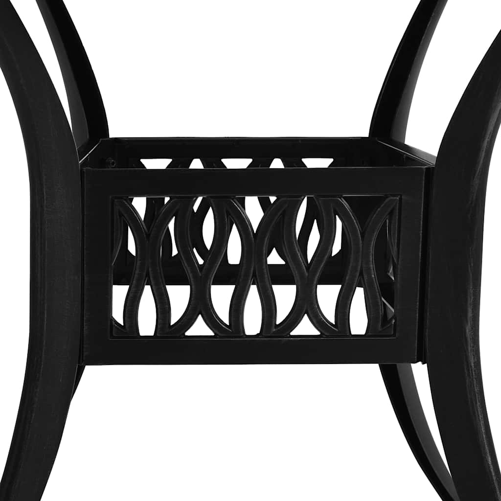 vidaXL Bistro Set | Black | Cast aluminium | 1 Table, 4 Chairs | Durable
