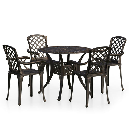 vidaXL Bistro Set | Bronze | Cast aluminium | Medium | Durable | Bistro Set