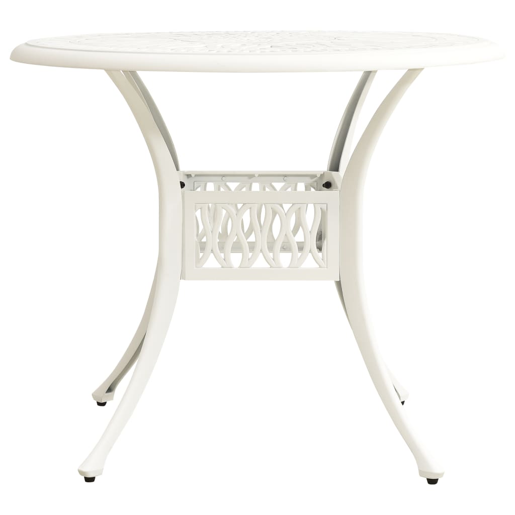 vidaXL 5 Piece Bistro Set Cast Aluminium White
