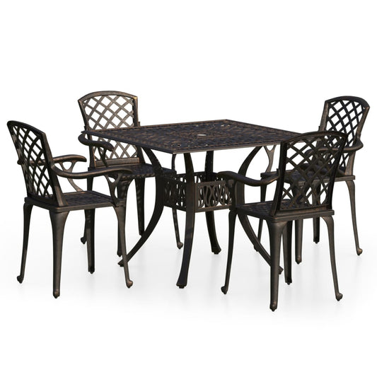 vidaXL Bistro Set | Bronze | Cast Aluminium | Standard | Durable | Bistro Set