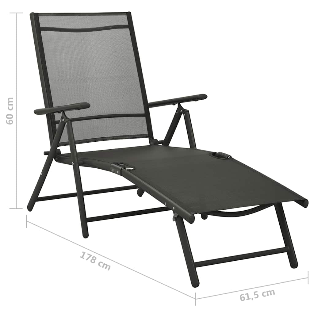 3070645 vidaXL 10 Piece Garden Dining Set Black and Anthracite (312179+312198+312201)