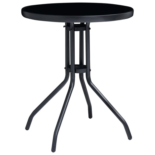 vidaXL Bistro Set | Black and Anthracite | Aluminium | Small