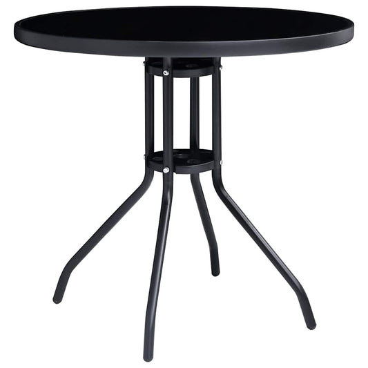 vidaXL Bistro Set | Black and Anthracite | Aluminium | 5 Piece Set