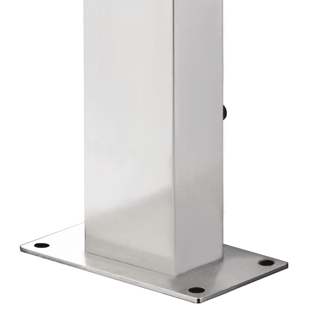 vidaXL Garden Shower with Grey Base 225 cm Stainless Steel