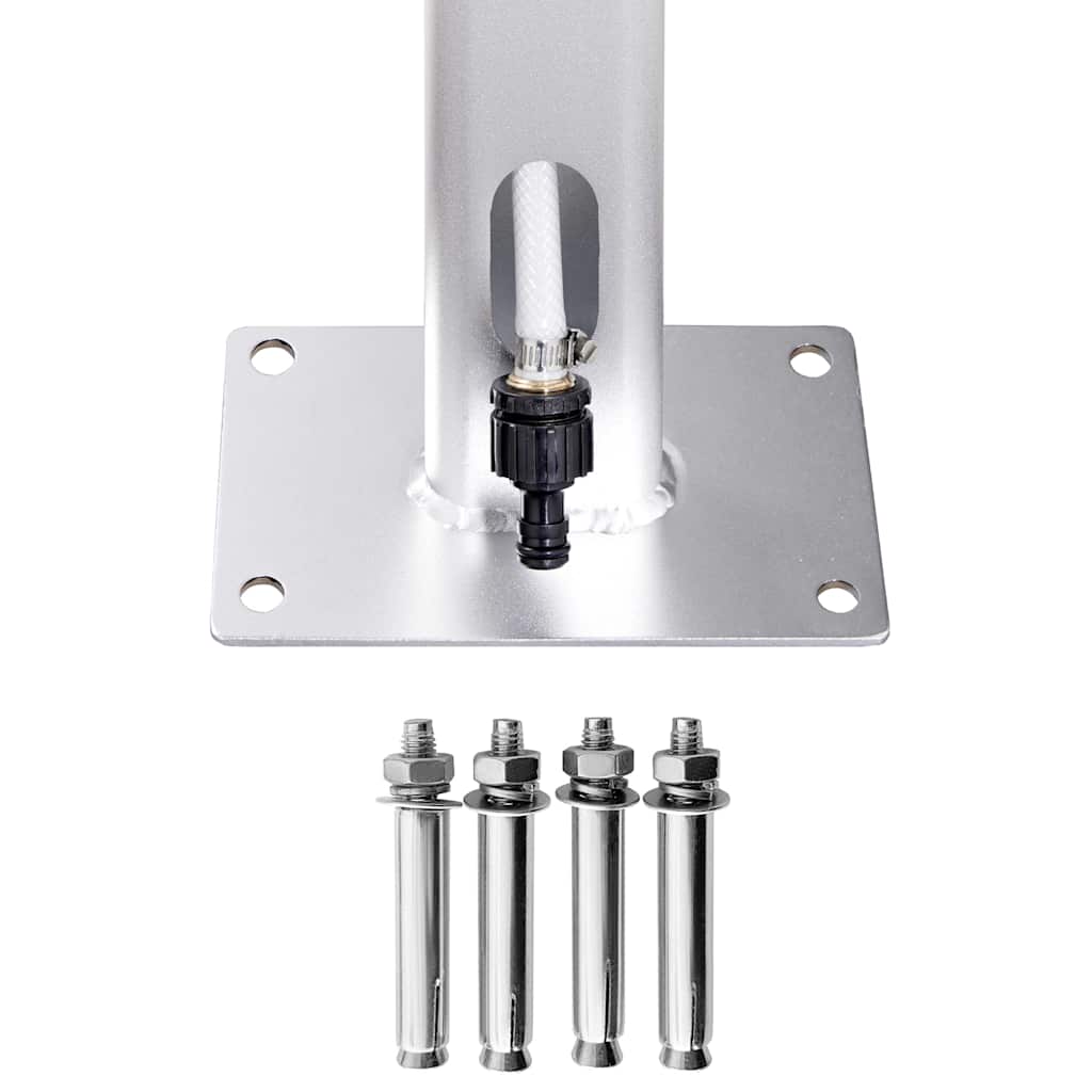 vidaXL Garden Shower with Grey Base 220 cm Aluminium