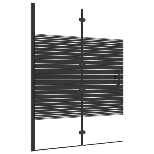 150741 vidaXL Folding Shower Enclosure ESG 100x140 cm Black
