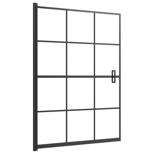 vidaXL Shower Enclosure ESG 100x140 cm Black