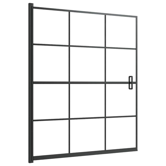 150748 vidaXL Shower Enclosure ESG 116x140 cm Black