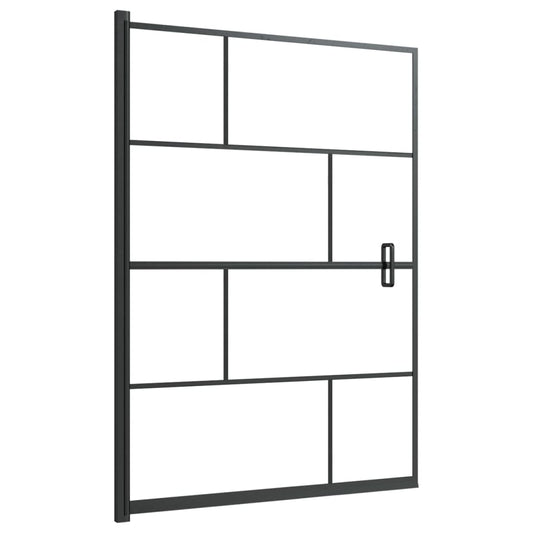 150750 vidaXL Shower Enclosure ESG 100x140 cm Black