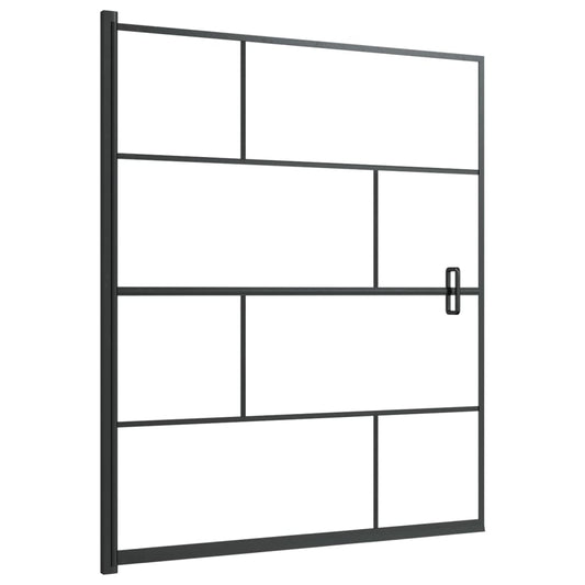 vidaXL Shower Enclosure ESG 116x140 cm Black