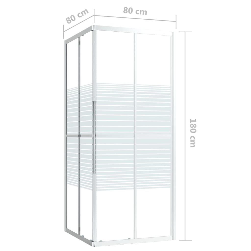 vidaXL Shower Cabin ESG 80x80x180 cm
