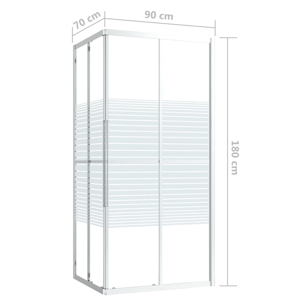 150763 vidaXL Shower Cabin ESG 90x70x180 cm