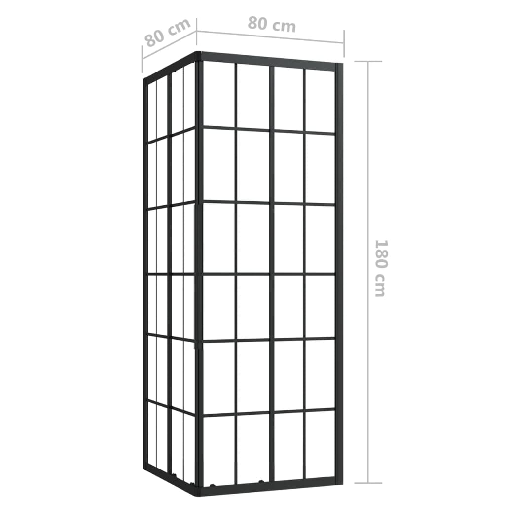 150770 vidaXL Shower Cabin ESG 80x80x180 cm