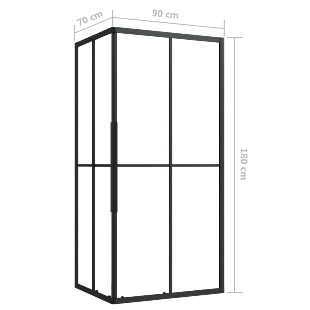 vidaXL Shower Cabin ESG 90x70x180 cm