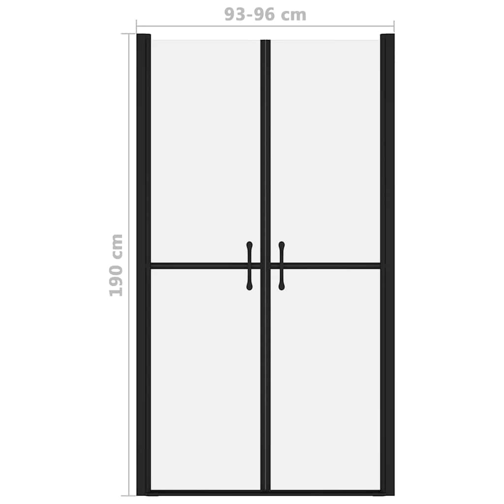 vidaXL Shower Door Frosted ESG (93-96)x190 cm