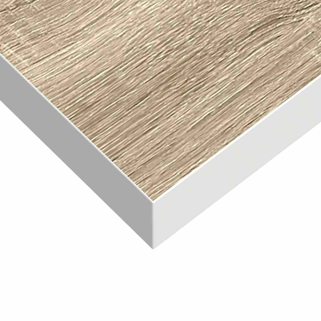 vidaXL Floating Wall Shelf Oak and White 40x23.5x3.8 cm MDF