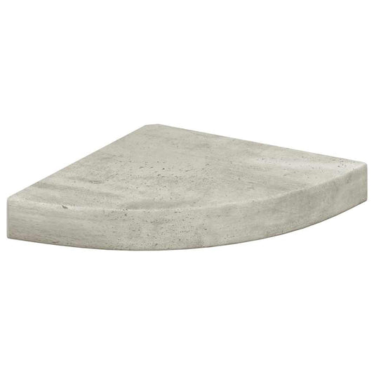 vidaXL Wall Corner Shelf Concrete Grey 25x25x3.8 cm MDF