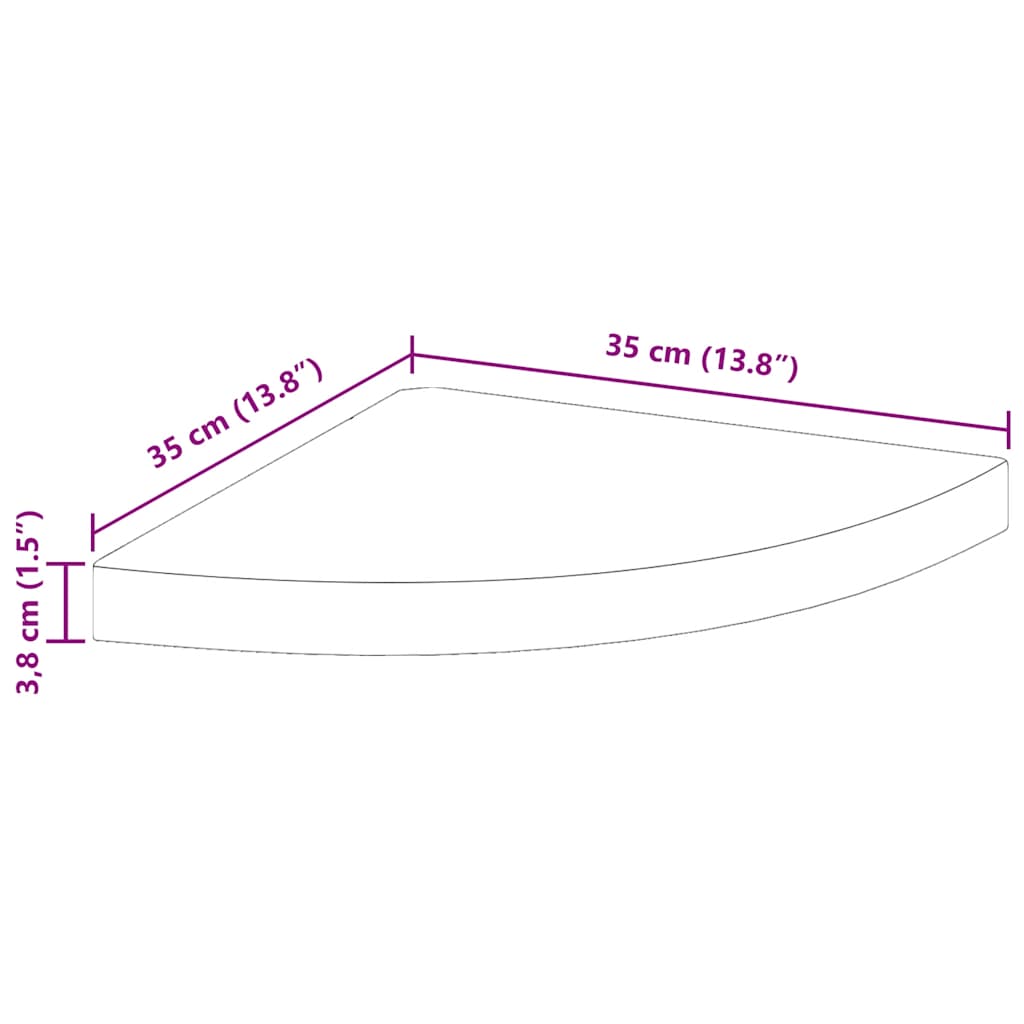vidaXL Wall Corner Shelf | Set of 4 | Oak and White | Honeycomb MDF, Metal