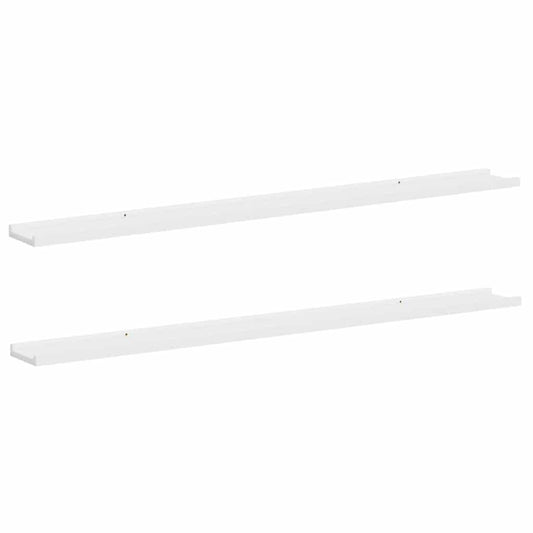 326659 vidaXL Wall Shelves 2 pcs White 115x9x3 cm