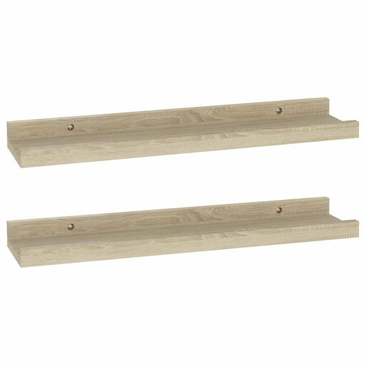326679 vidaXL Wall Shelves 2 pcs Sonoma Oak 40x9x3 cm