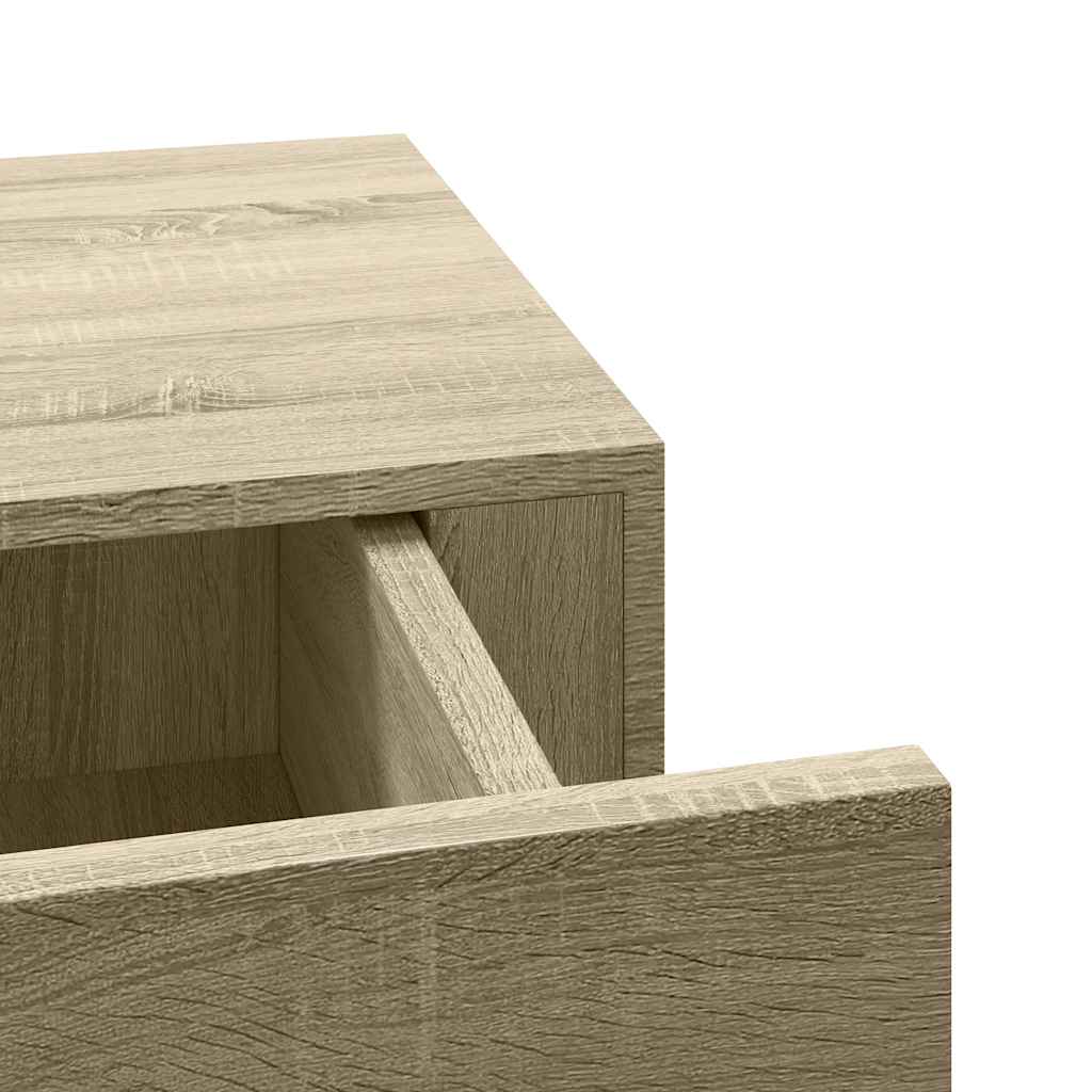 vidaXL Wall-mounted Drawer Shelf Oak 60x23.5x10cm MDF