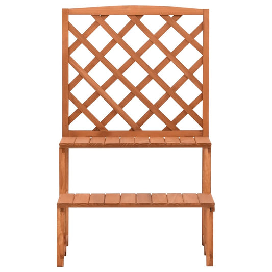 vidaXL Plant Stand with Trellis 70x42x115 cm Solid Fir Wood