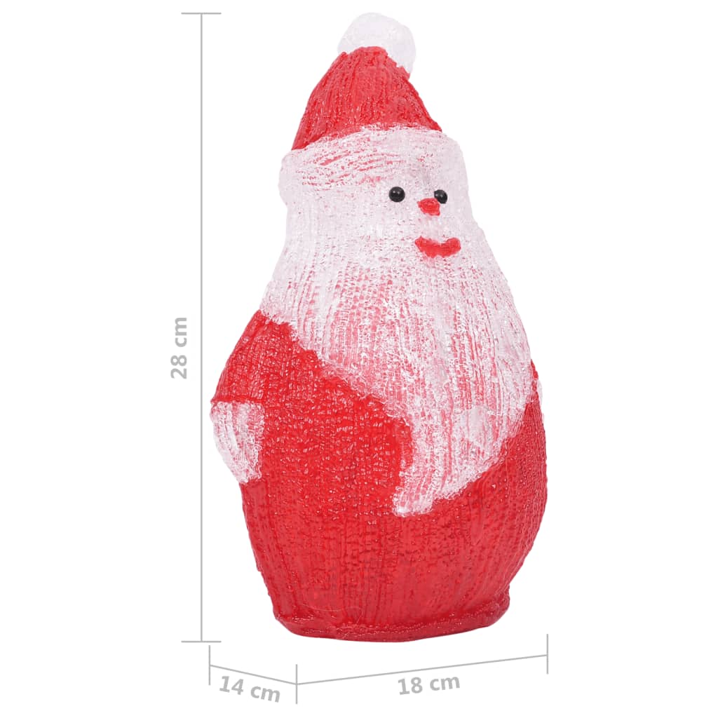vidaXL Santa Claus Figure | Red | Acrylic | 28 cm | Christmas Decoration