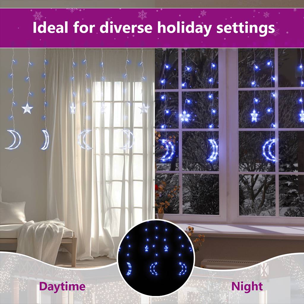 vidaXL Fairy Light | Blue | Plastic | About 2 metres wide | Remote control
